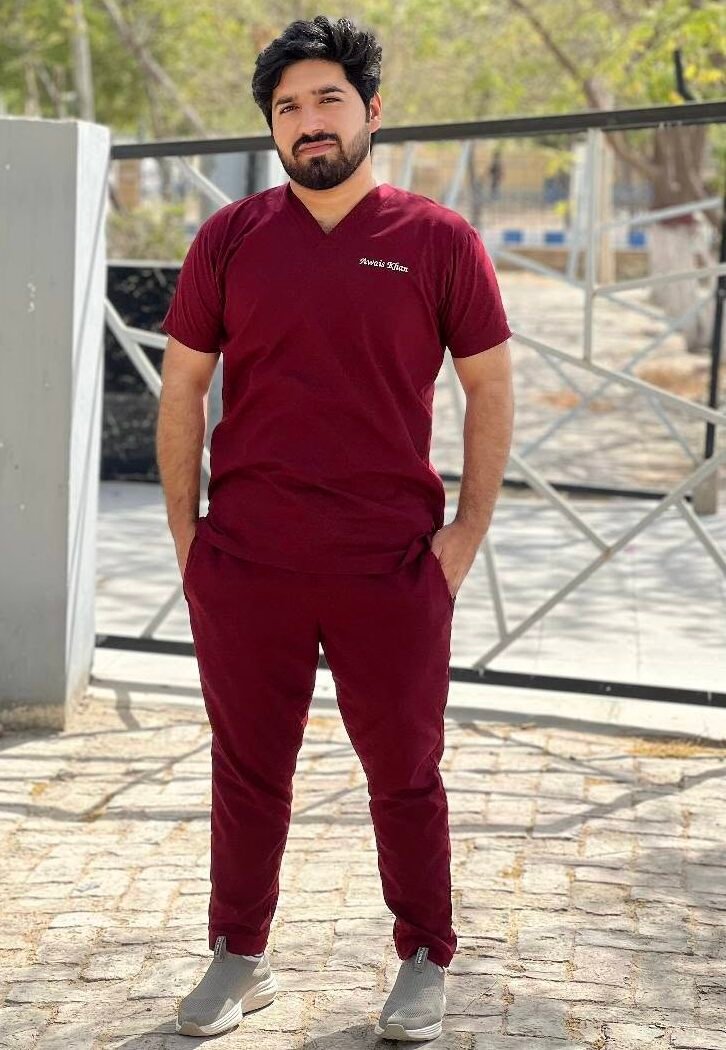 Men’s Scrub Wash & Wear – Wrinkle-Free Fabric | Premium Maroon - Image 1